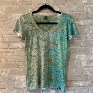 Prana M Green Super Lightweight Burnout Tee